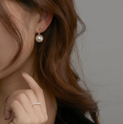 Silver French Net Earrings