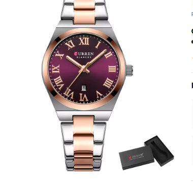 Elegant Minimalist Ladies Watch With Roman Numerals