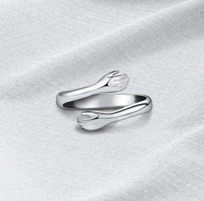 Hug Shaped Adjustable Finger Ring