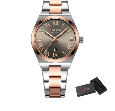 Elegant Minimalist Ladies Watch With Roman Numerals