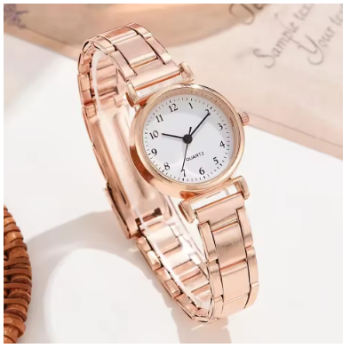 Luxurious Quartz Watch Featuring Stainless Steel Band