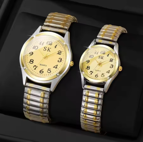 Minimalist Couple Quartz Watches with Rubber Straps