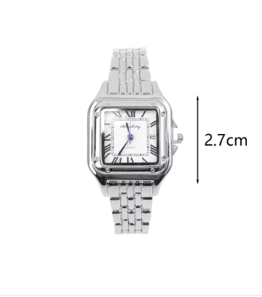 Luxurious Square Case Quartz Timepiece Roman Numerals