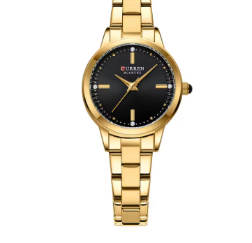 Luxurious Quartz Wristwatch with Polished Silver Dial