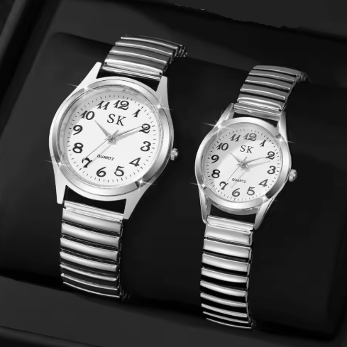 Minimalist Couple Quartz Watches with Rubber Straps