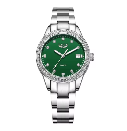 Lige Quartz Watch Waterproof Stainless Steel Radiance