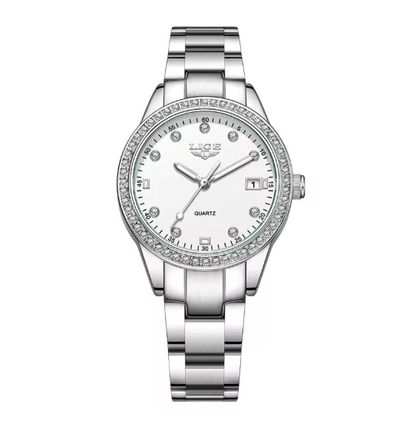 Lige Quartz Watch Waterproof Stainless Steel Radiance