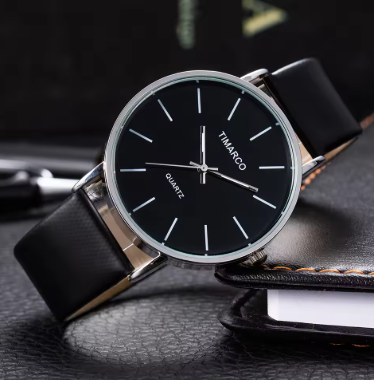 Luxurious Quartz Watch With Oversized Stainless Case