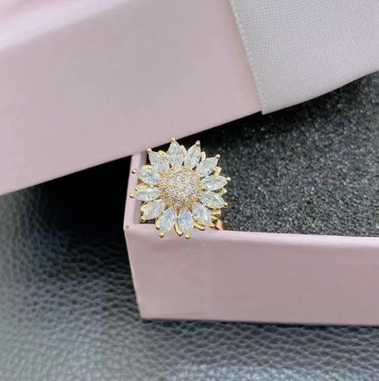 Rotating Sunflower Ring
