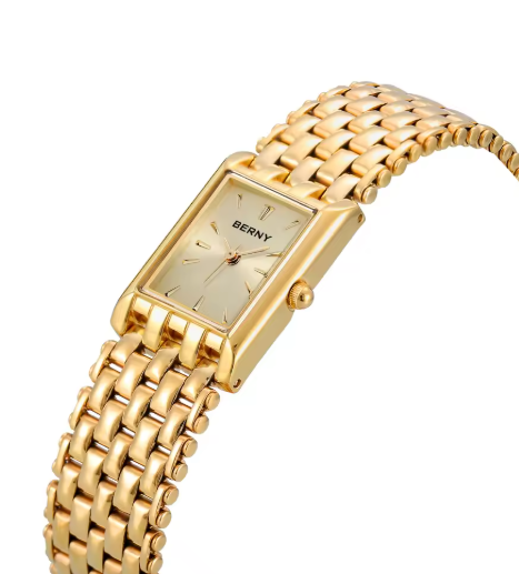 Vintage Inspired Gold Tone Quartz Prestige Timepiece