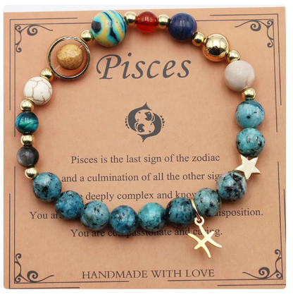 Eight Planets & 12 Constellation Stone Bracelet
