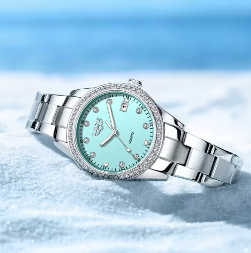 Lige Quartz Watch Waterproof Stainless Steel Radiance