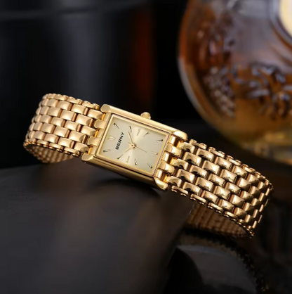Vintage Inspired Gold Tone Quartz Prestige Timepiece
