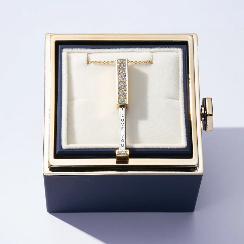 Rose Box & "I Love You" Necklace