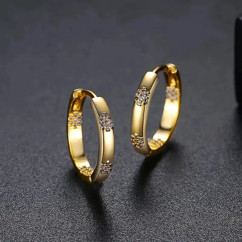 1+1 Offer: Vintage Golden Flower Hoop Earrings