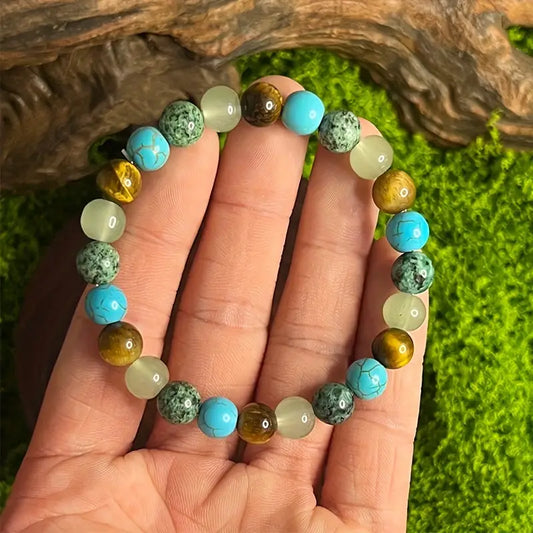 Tiger Eye & Turquoise Anxiety Bracelet