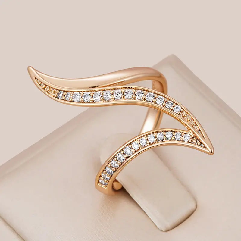 1+1 Offer: Ring with Diamonds in Gold