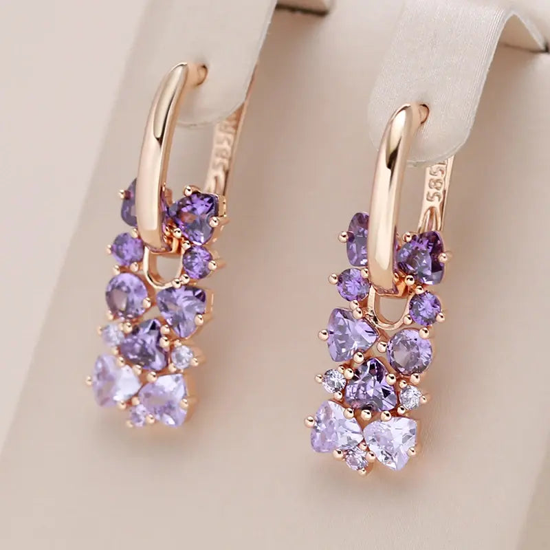 1+1 Offer: Mauve Elegant Earrings