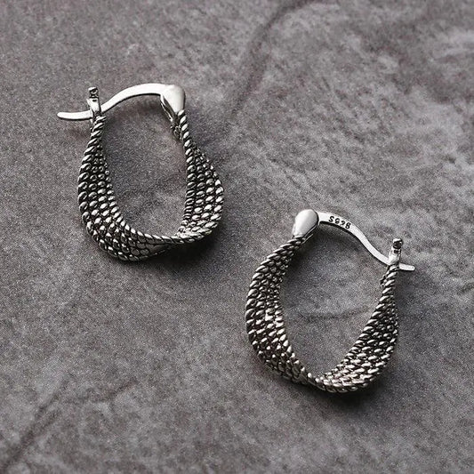 1+1 Offer: Vintage Silver Mesh Earrings