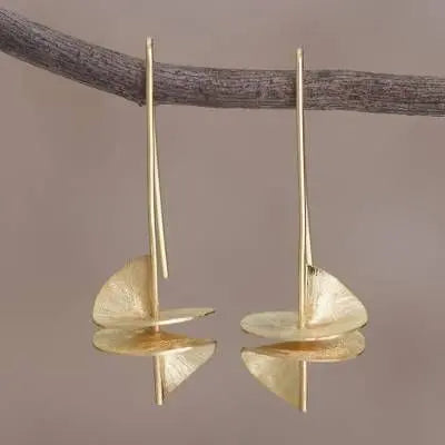 1+1 Offer: Vintage Golden Scales Earrings