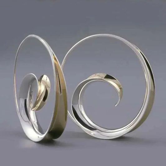 1+1 Offer: Vintage earrings with spiral waves