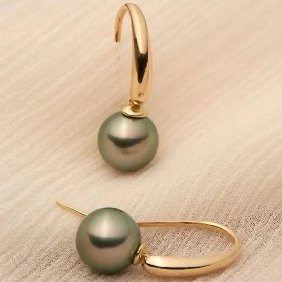 1+1 Offer: Elegant Olive Pearl Earrings