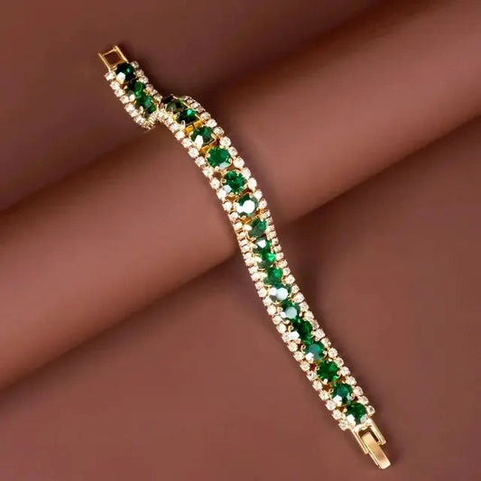 1+1 Offer: Golden green bracelet