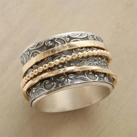1+1 Offer: Vintage Gold & Silver Antique Ring