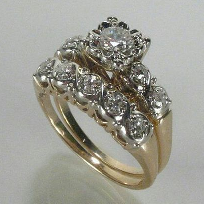 1+1 Offer: Vintage Sparkling Gold Ring