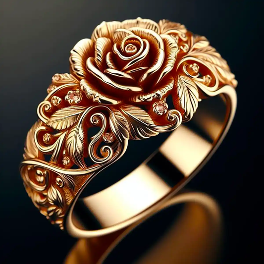 1+1 Offer: Golden Flower Ring