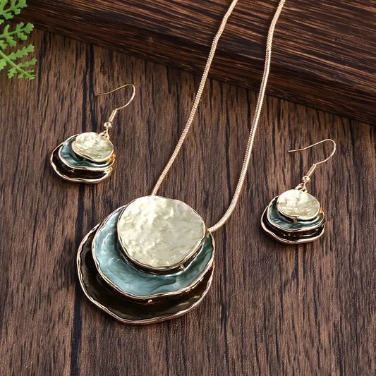 1+1 Offer: Vintage Blue Layered Stone Set