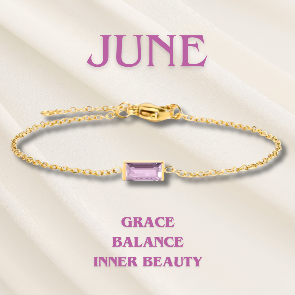 Heartline Birthstone Bracelet