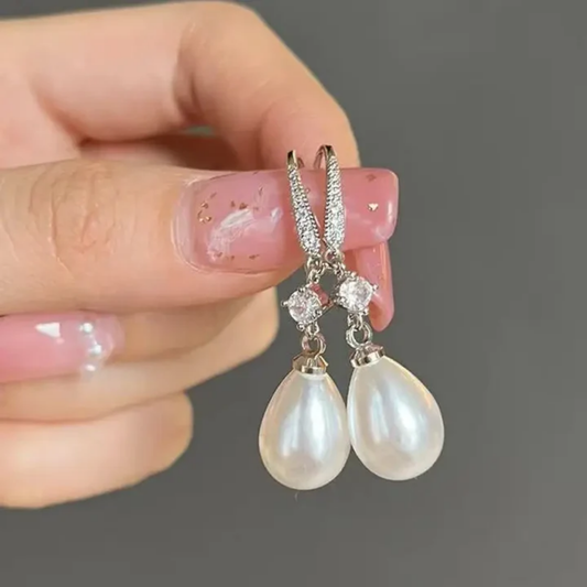 1+1 Offer: Bright Dangling Pearl Earrings